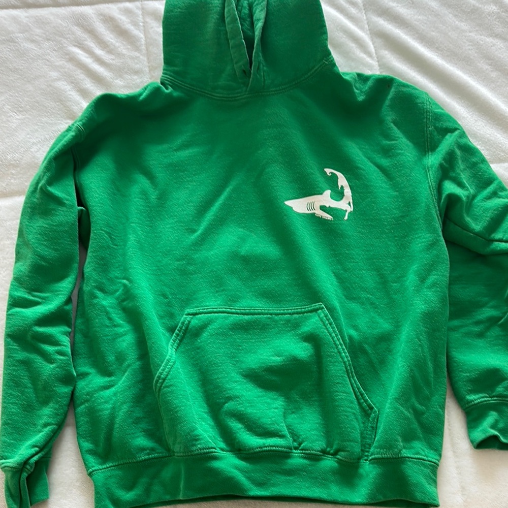 Green Hoodie with White Logo